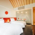 Wellness Bungalow, 2 bedrooms, forest view, 110 m², 2 guests, total package price for 2 people.